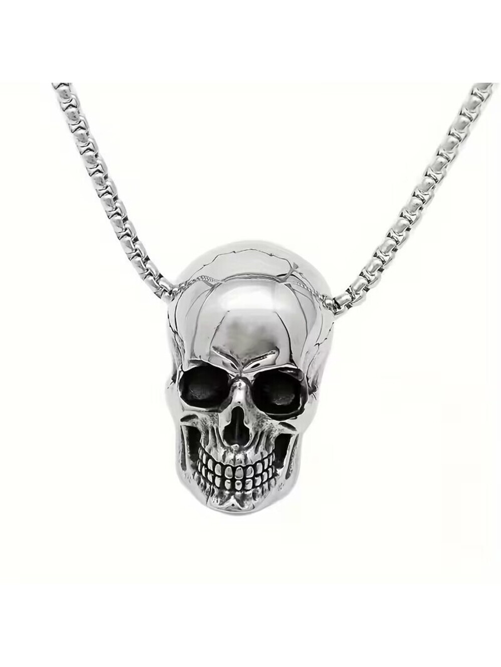 SKULL Pendant Necklace - Skull Jewelry rocker, biker, pirate, goth, gothic